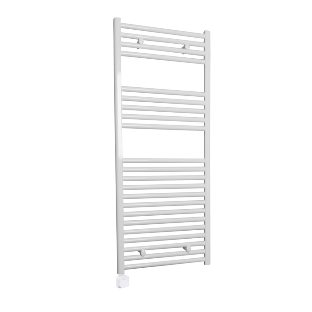 Sanicare Electrische Wifi Radiator  HPW Carini 111,8x45 cm Wit Met Thermostaat Wit Linksonder
