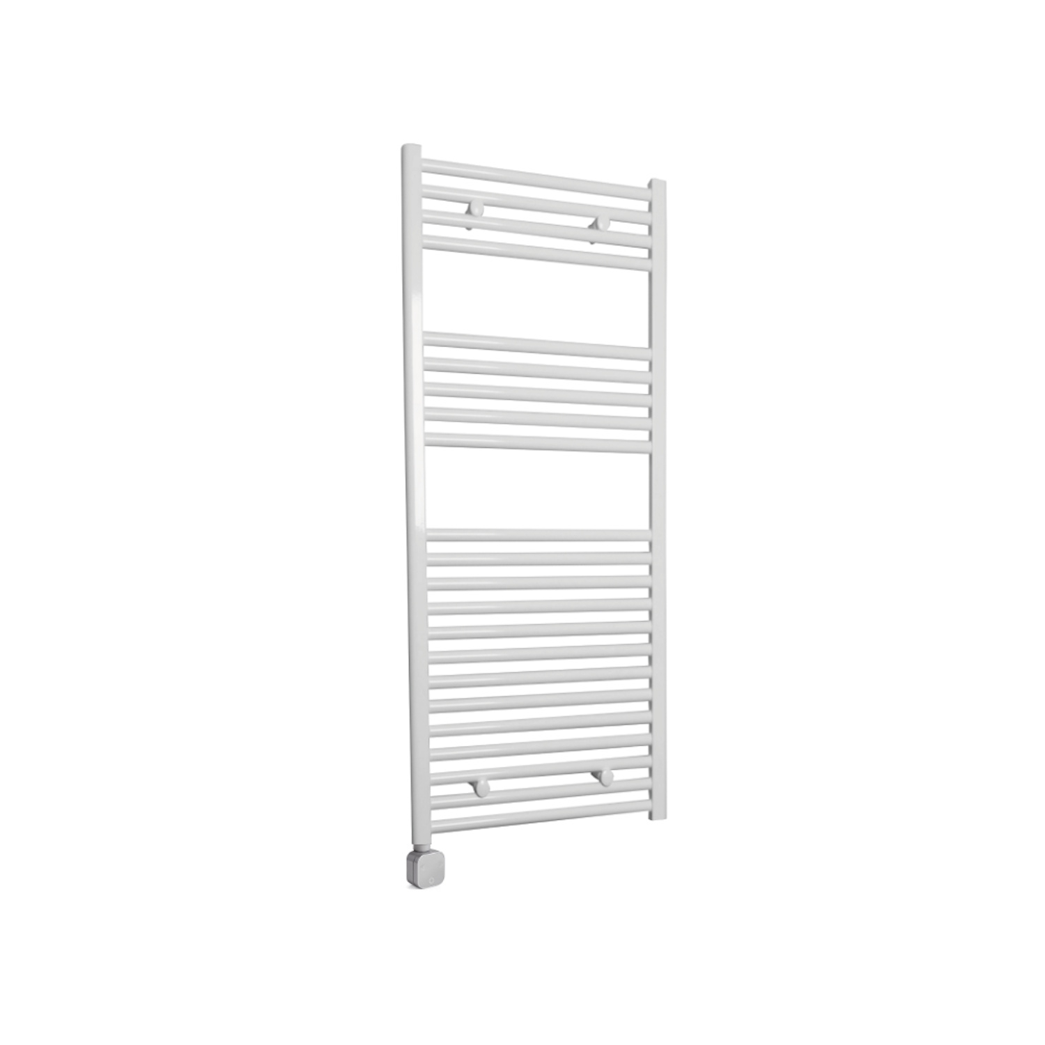 Sanicare Electrische Wifi Radiator  HPW Carini 111,8x60 cm Wit Met Thermostaat Zilver Linksonder