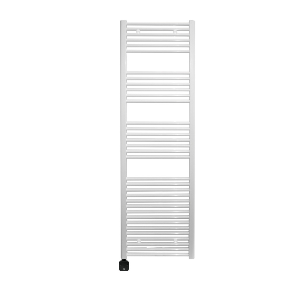 Sanicare Electrische Wifi Radiator  HPW Carini 172x45 cm Wit Met Thermostaat Zwart Linksonder