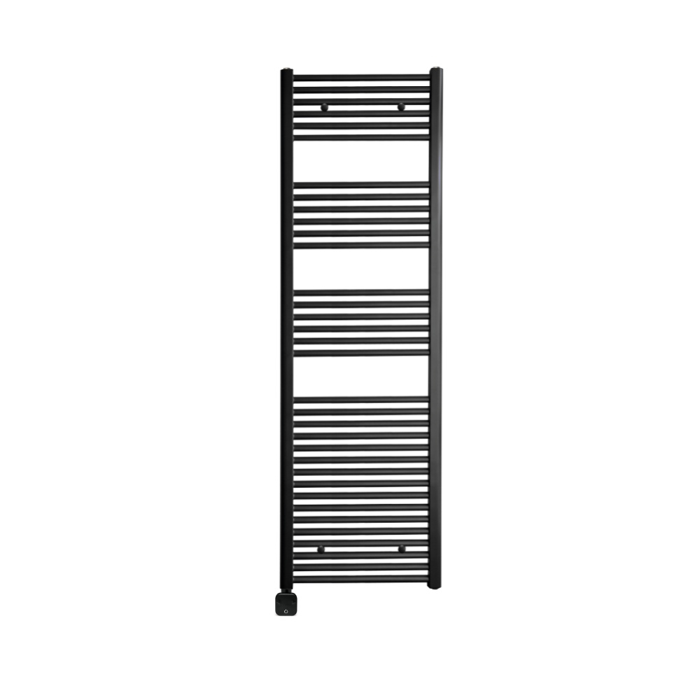 Sanicare Electrische Wifi Radiator  HPW Carini 172x45 cm Mat Zwart Met Thermostaat Zwart Linksonder