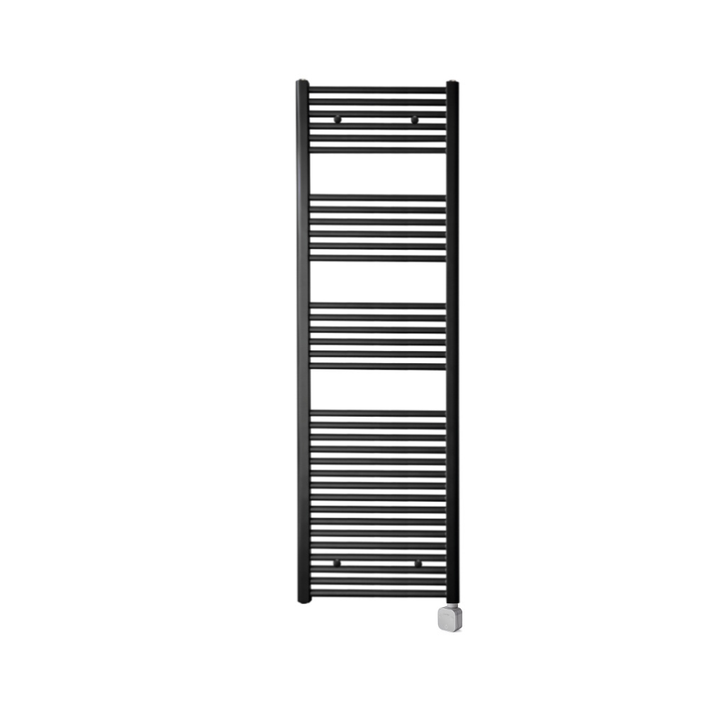 Sanicare Electrische Wifi Radiator  HPW Carini 172x45 cm Zwart Met Thermostaat Zilver Rechtsonder