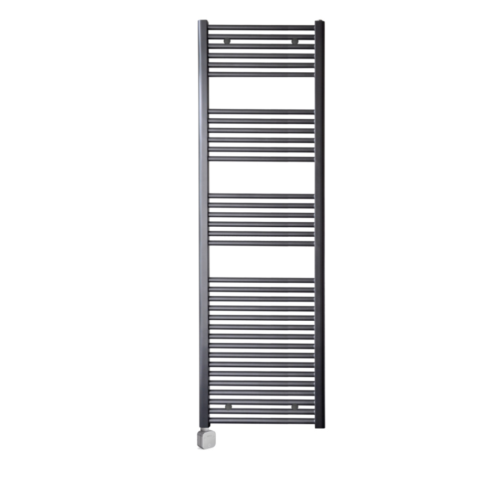 Sanicare Electrische Wifi Radiator  HPW Carini 172x45 cm Gunmetal Met Thermostaat Zilver Linksonder
