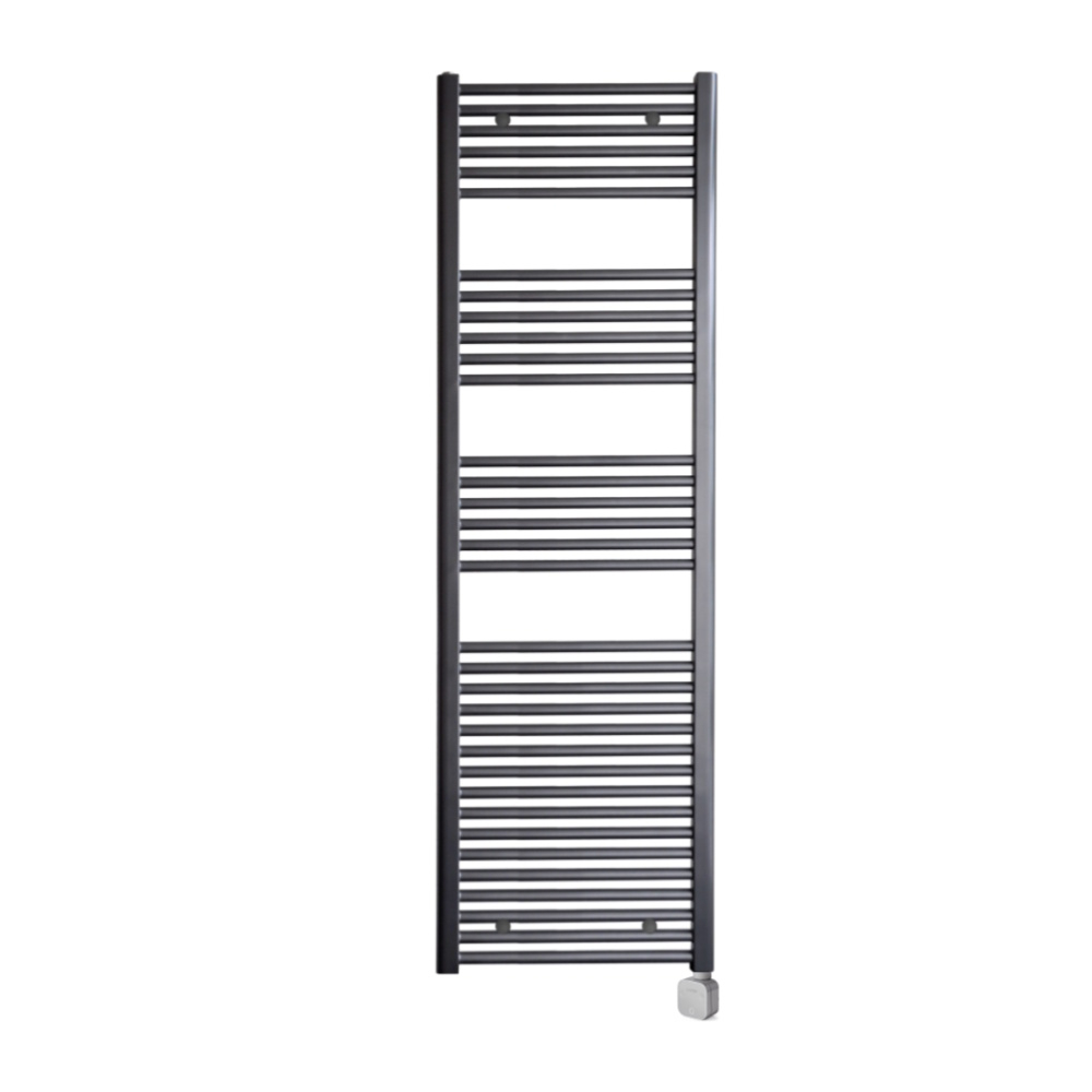 Sanicare Electrische Wifi Radiator  HPW Carini 172x45 cm Gunmetal Met Thermostaat Zilver Rechtsonder