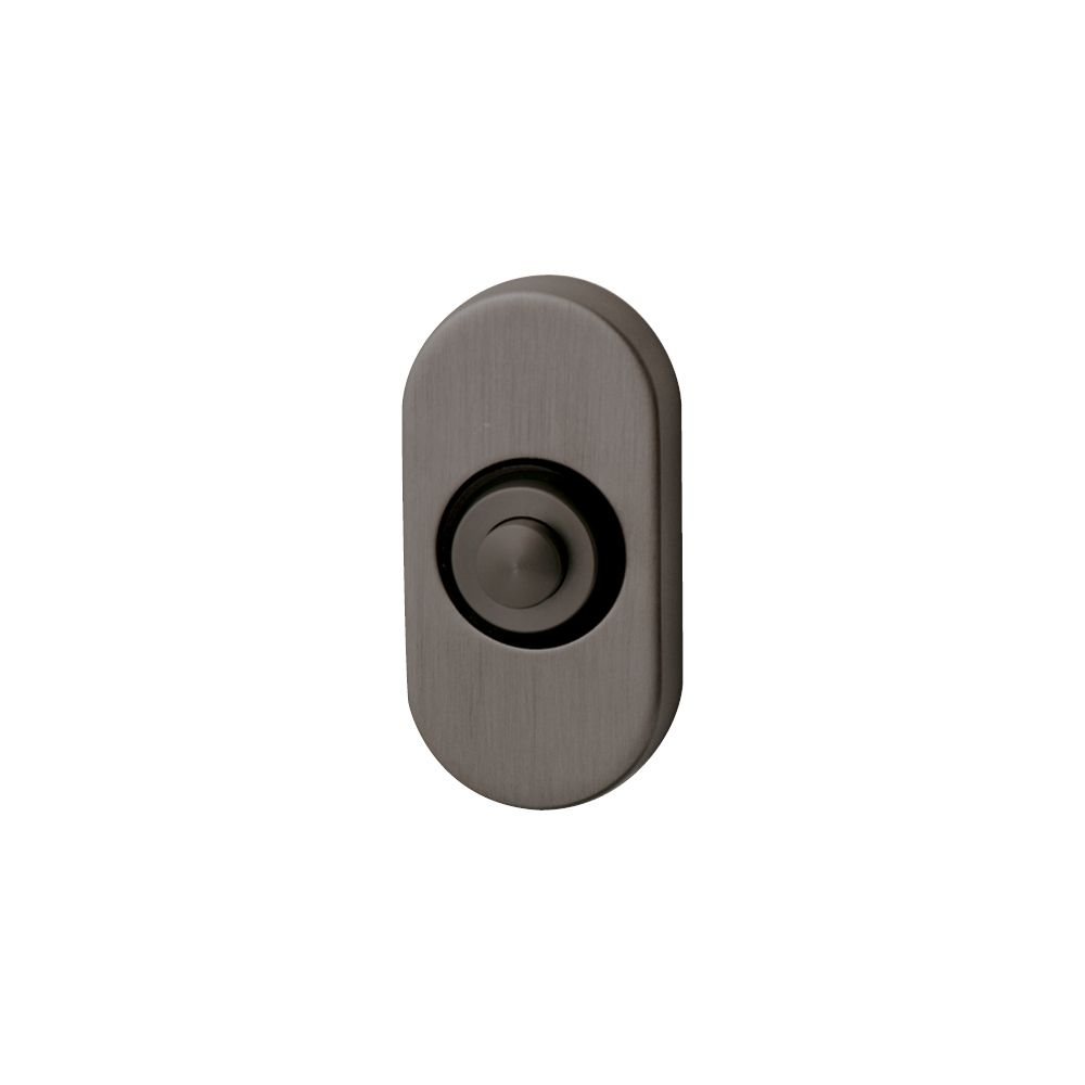 Hardbrass Beldrukker ovaal - PVD gun metal