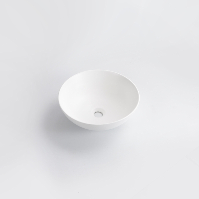 QeramiQ Dely Waskom - 40x40x15cm - rond - keramiek - mat wit