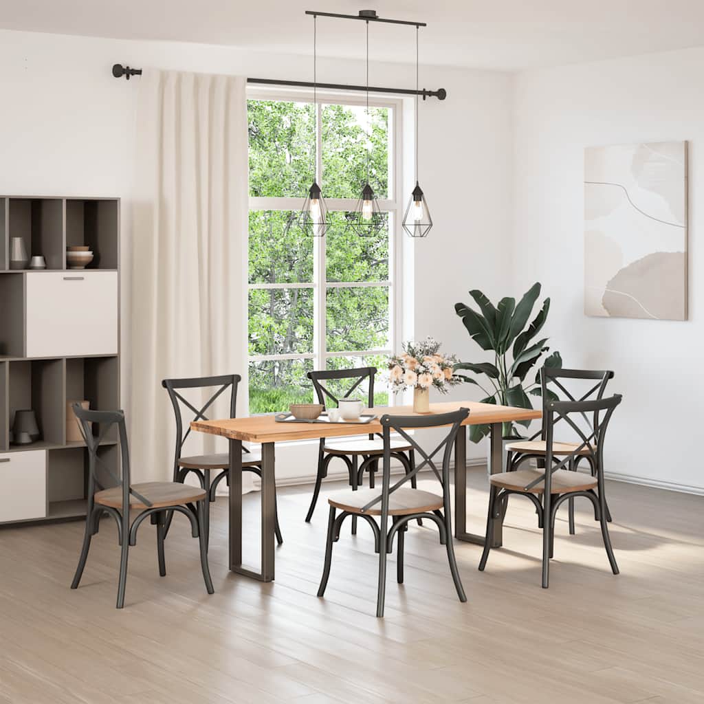 vidaXL Console tafelpoten 2 st U-vormig 28x(72-73) cm staal naturel