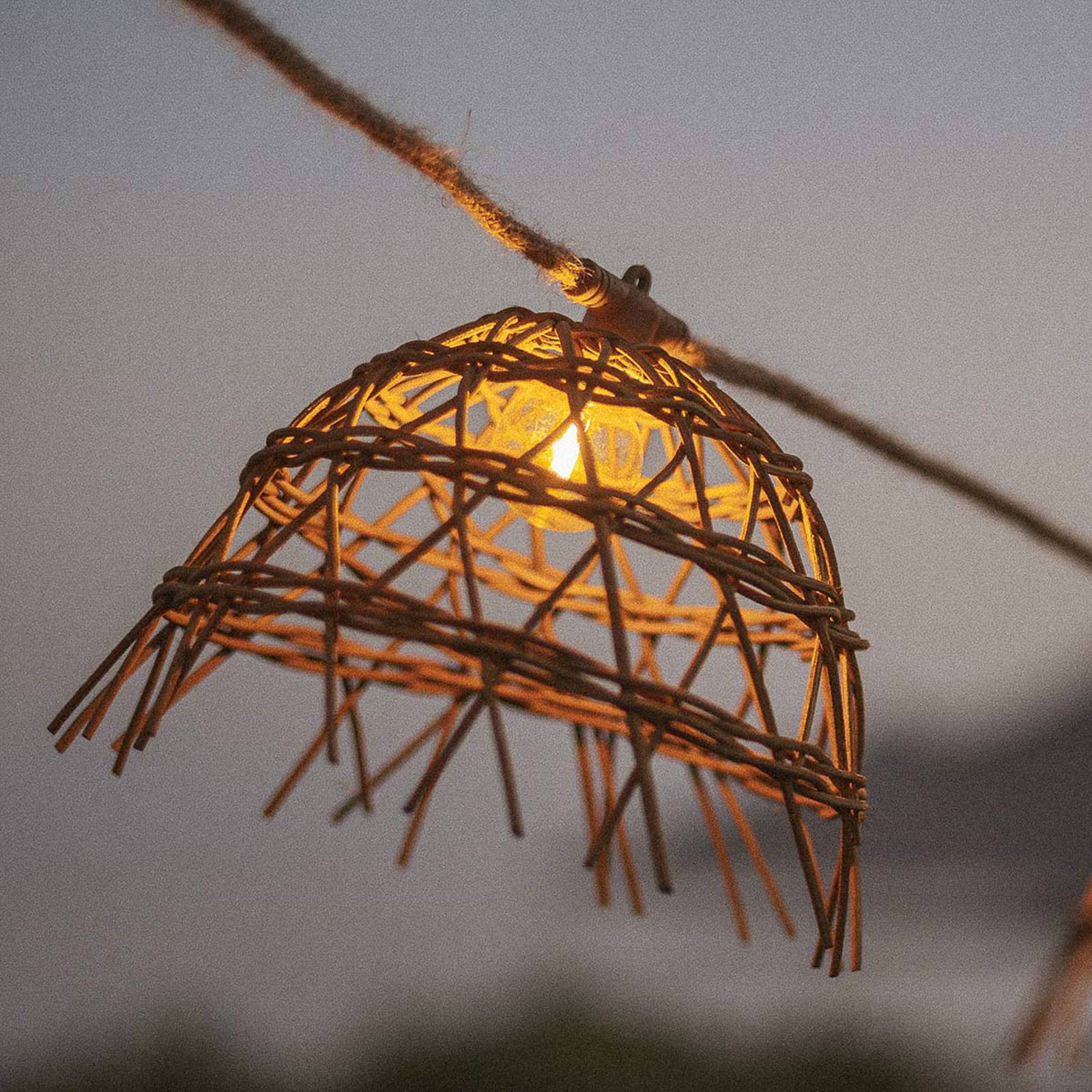 Newgarden LED-zonnelichtketting Alma, houtkleurig, PVC, IP44