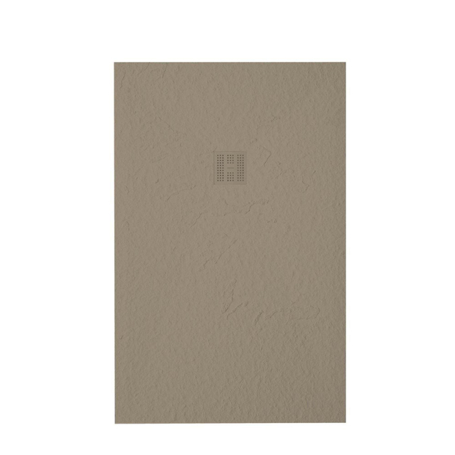 Zeza Grade douchevloer - 100x110cm - antislip - antibacterieel - mineraalmarmer - rechthoek - mat cream (taupe) 400000000000019505