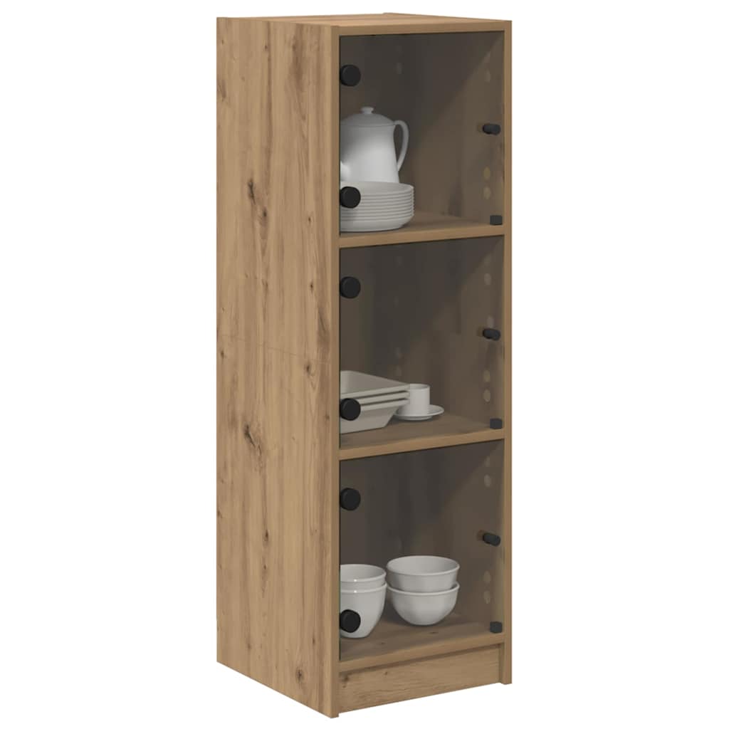 vidaXL Highboard Artisan Eiken 35 x 37 x 109 cm Bewerkt hout