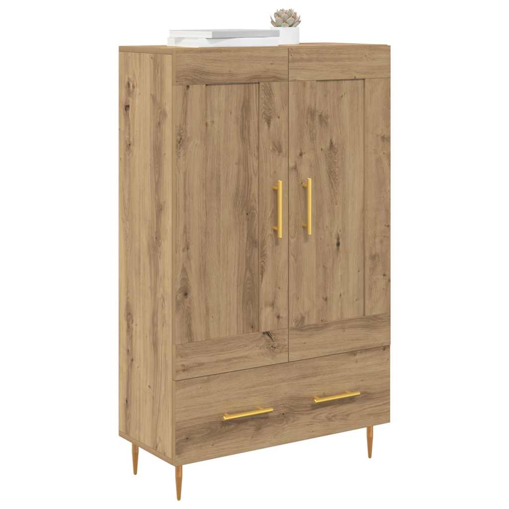 vidaXL Highboard Artisan Eiken 69,5 x 31 x 115 cm Bewerkt hout