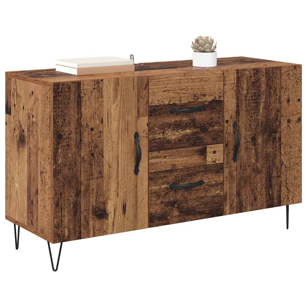 vidaXL Dressoir met lade Oud Hout 100 x 36 x 60 cm Bewerkt hout
