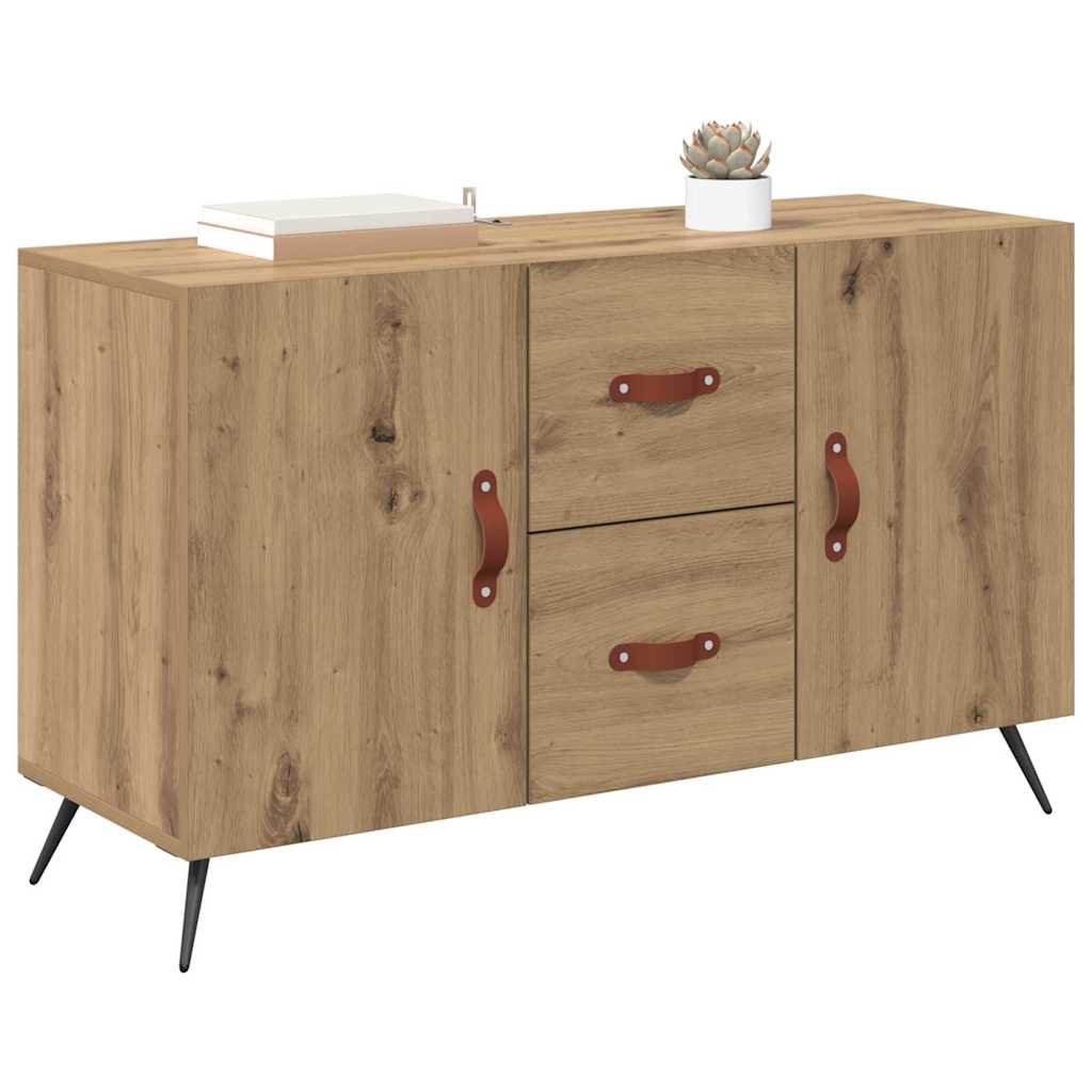 vidaXL Dressoir met lade Artisan Eiken 100 x 36 x 60 cm Bewerkt hout