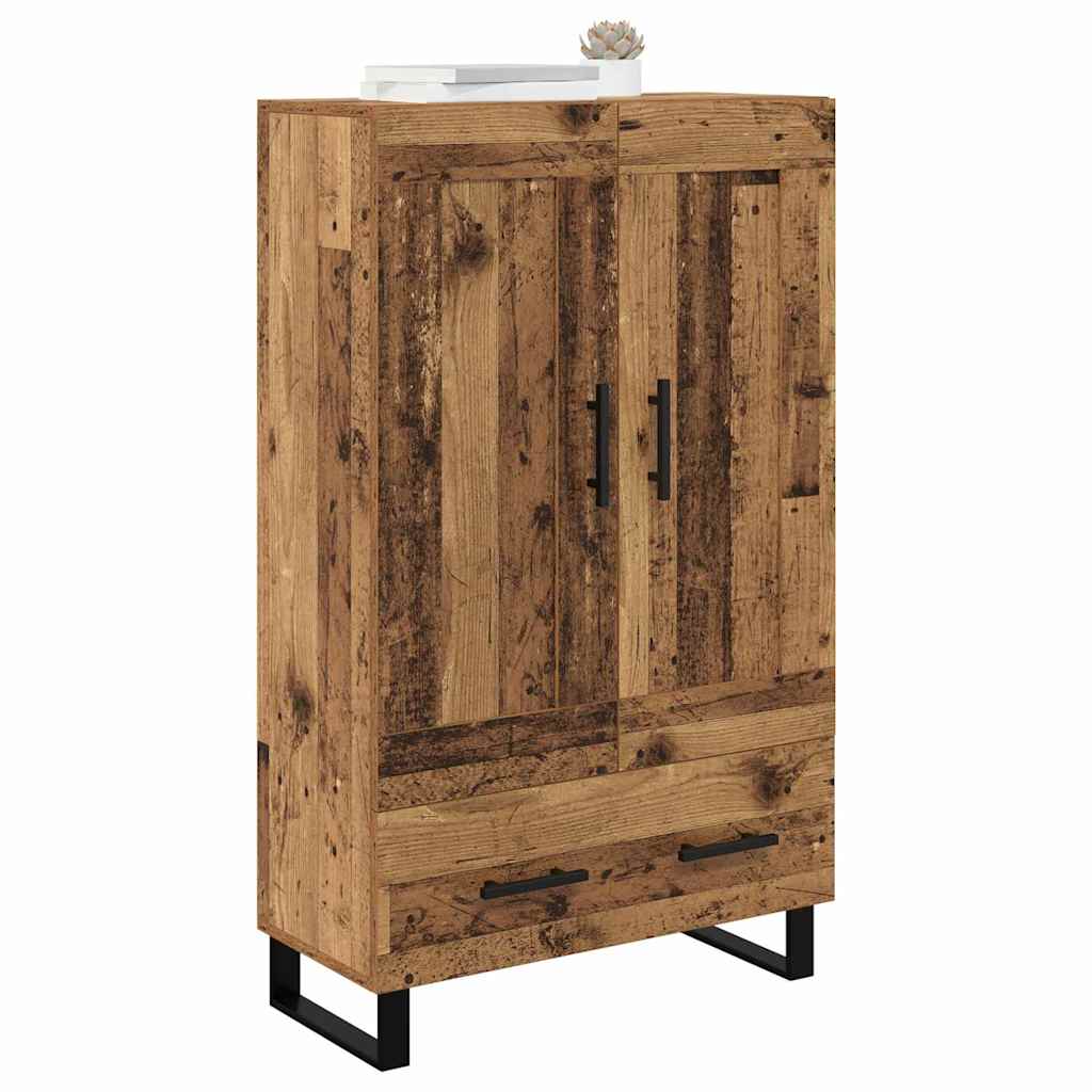 vidaXL Highboard met lade Oud Hout 69,5 x 31 x 115 cm Bewerkt hout