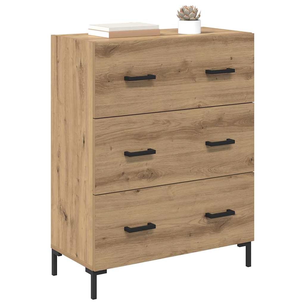 vidaXL Dressoir met lade Artisan Eiken 69,5 x 34 x 90 cm