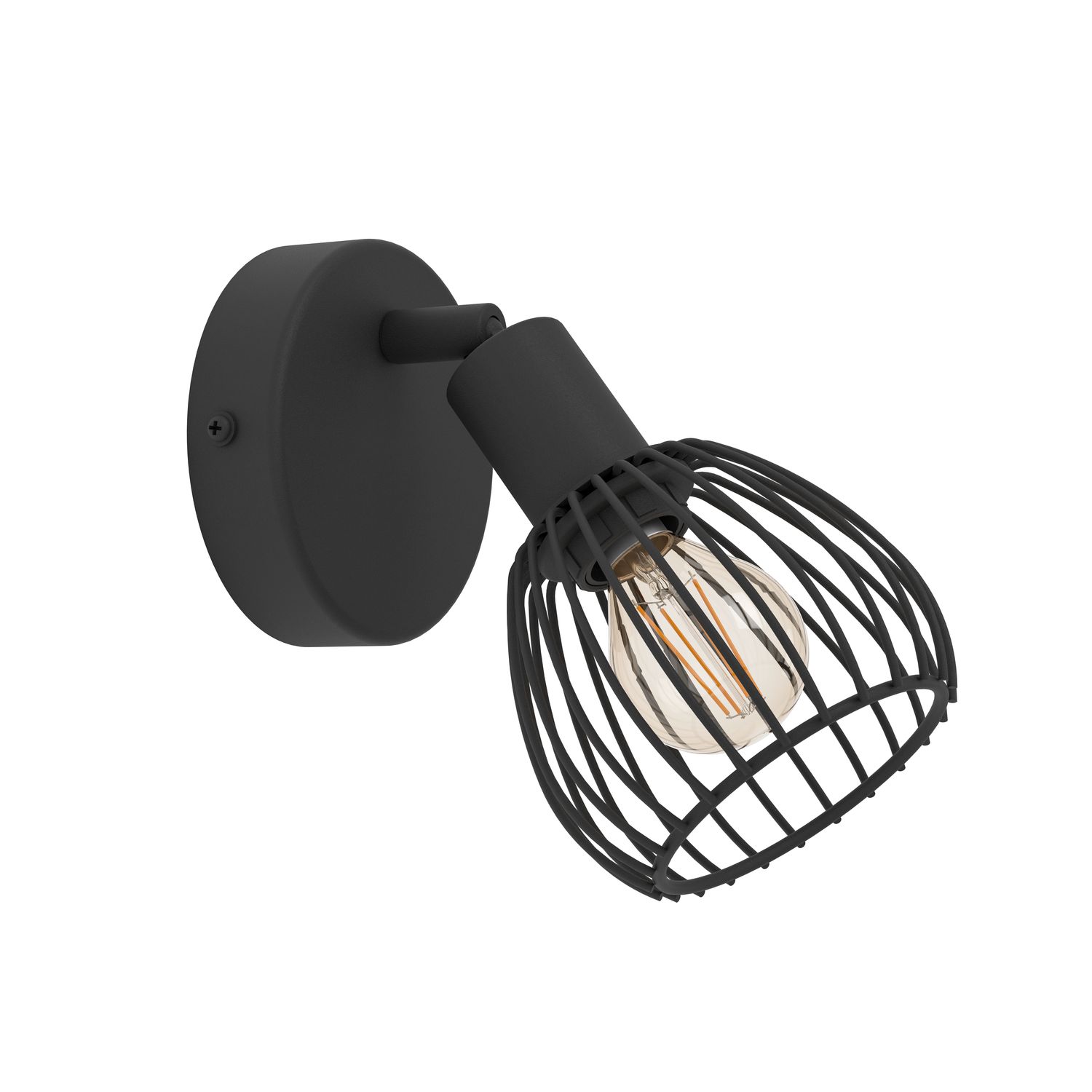EGLO Wandlamp Sonnino Zwart E27
