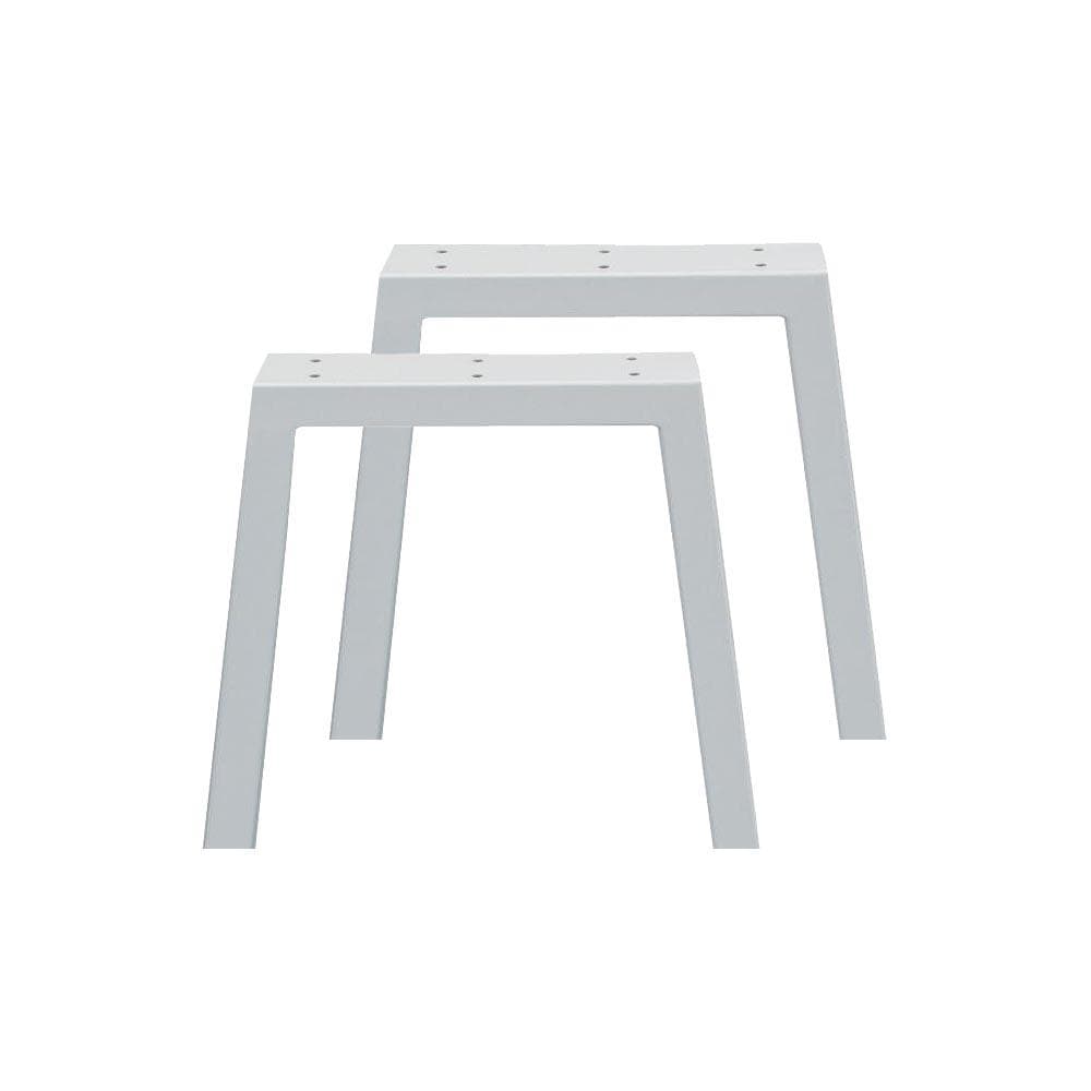 Furniture Legs Europe Stalen tafelpoot wit trapezium 39 bij 4 cm en hoogte 40 cm (4 x 10 cm) - 2 stuks