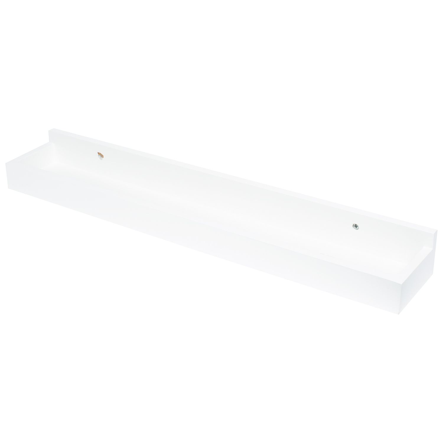 Duraline Wandplank Verdiept Wit Gelakt 60x6x10cm