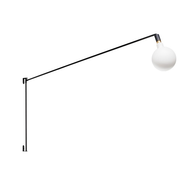 Sfeerlampen Mike zwart wandlamp 200cm