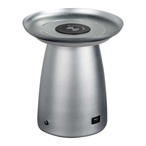 Sfeerlampen Tafellamp Soof zilver led+usb