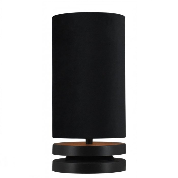 Toplicht Livio zwart tafellamp 33cm + kap zwart