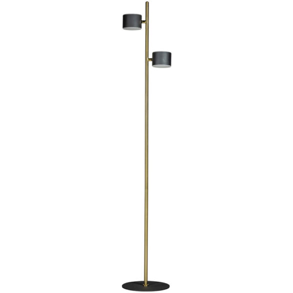 Sfeerlampen Vloerlamp Prince goud zwart 150cm