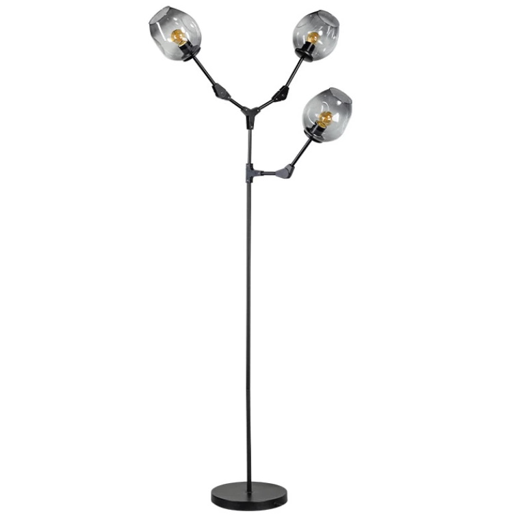 Sfeerlampen Vloerlamp Lime smoke 3 lichts 165cm