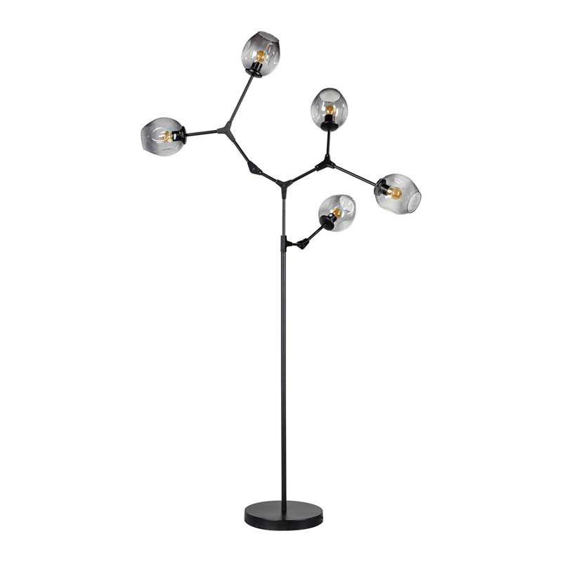 Sfeerlampen Vloerlamp Lime smoke 5 lichts