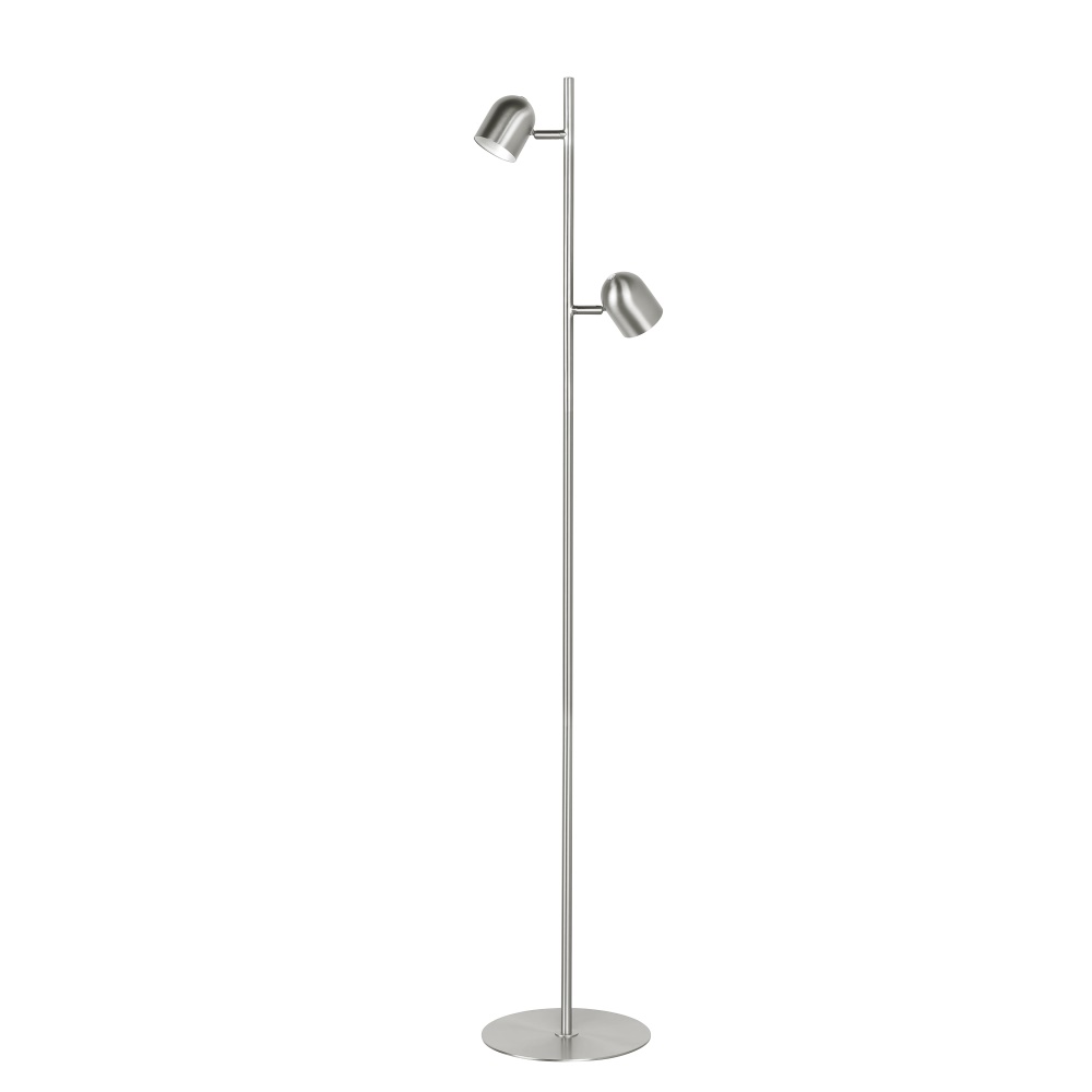 Sfeerlampen Ovale nickel vloerlamp