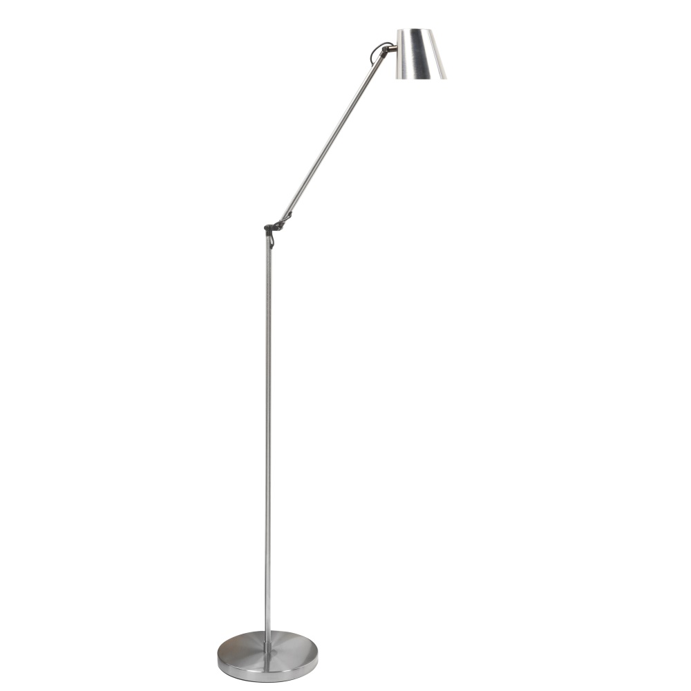 Sfeerlampen Metallic zilver vloerlamp 121cm