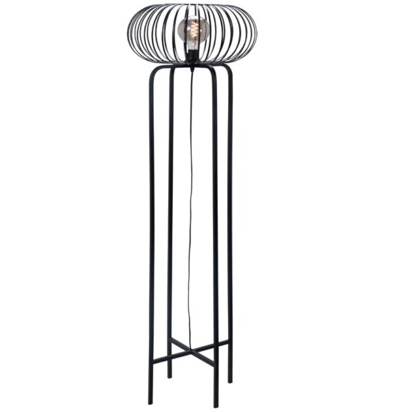 Sfeerlampen Vloerlamp Bolato zwart 163cm