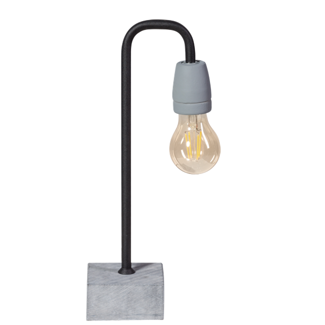 Sfeerlampen Concrete zwart bow tafellamp