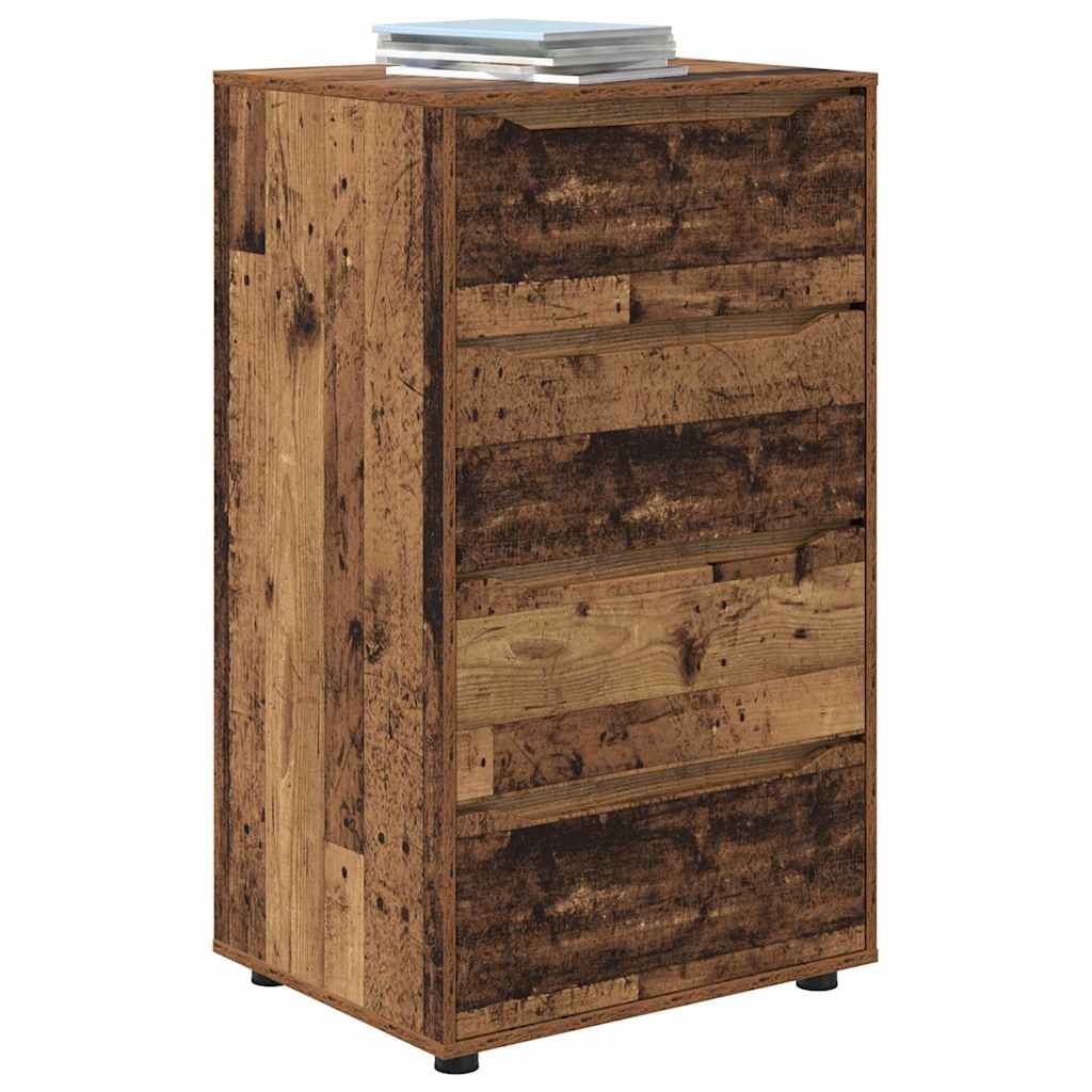 vidaXL Opslagkasten 2 pcs Oud Hout 60 x 48 x 105 cm Bewerkt hout