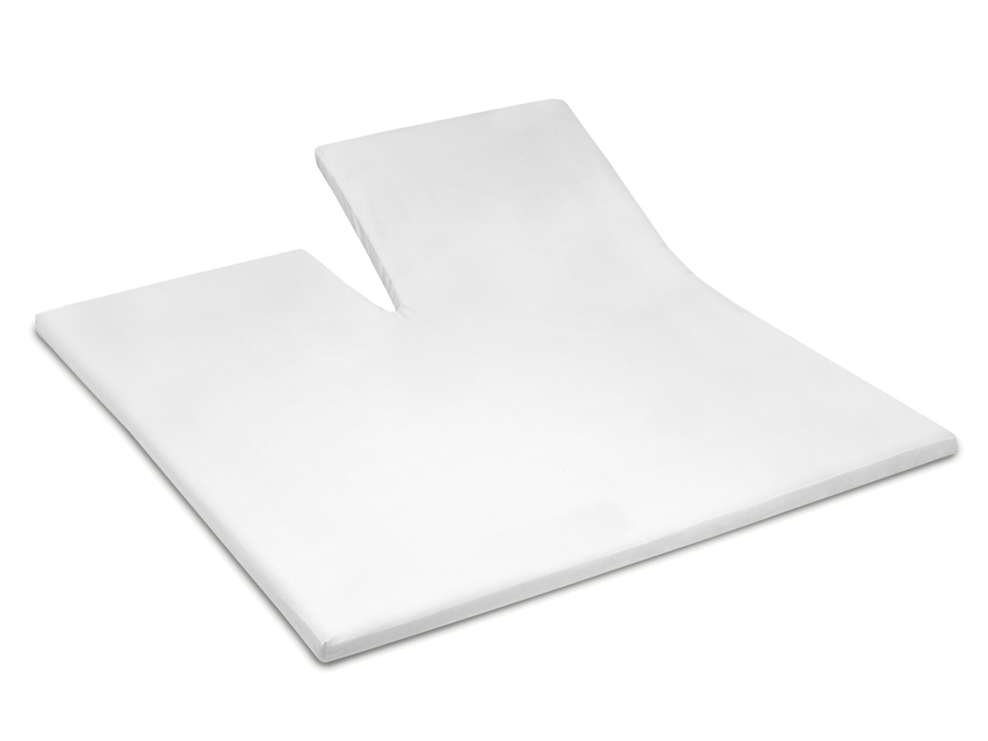 TotaalBED YOON molton katoen | enkele split | Wit | 180 x 200 cm