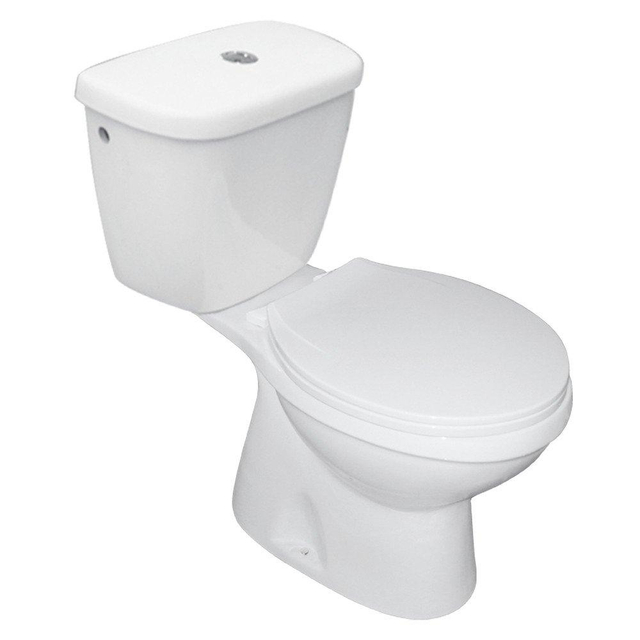 GO by Van Marcke Toledo wc pack 65.5x39x72.5cm porselein wit 3/6 L vloeraansluiting CA/AO met zitting SACHWCTOLESV