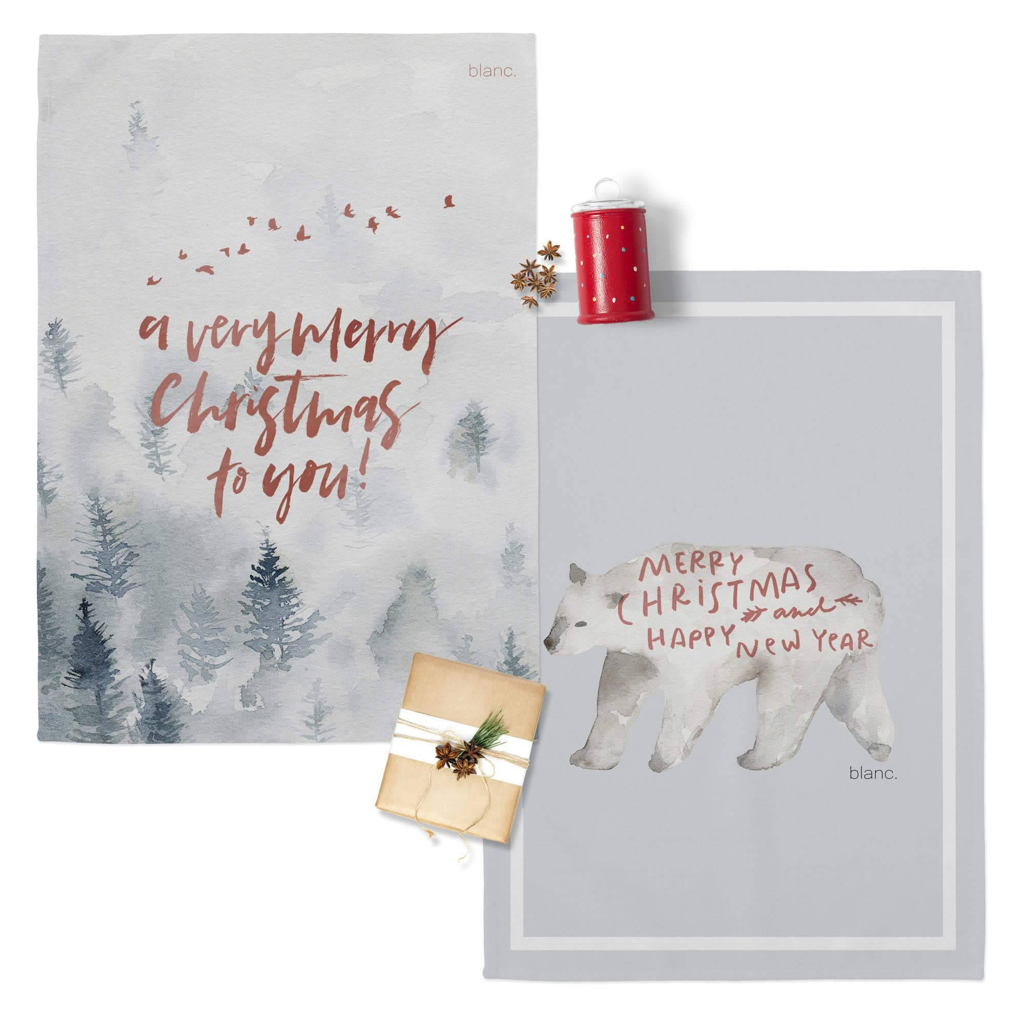 Happy Friday Set van 2 theedoeken Wintry Tea | 