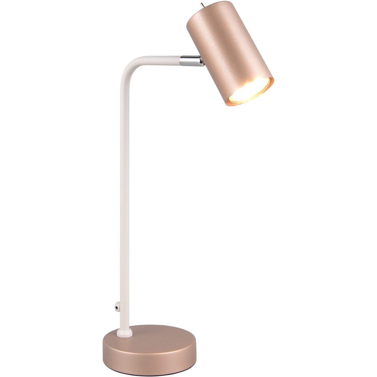 BES LED LED Bureaulamp - Tafelverlichting - Trion Marona - GU10 Fitting - Rond - Koffie - Metaal