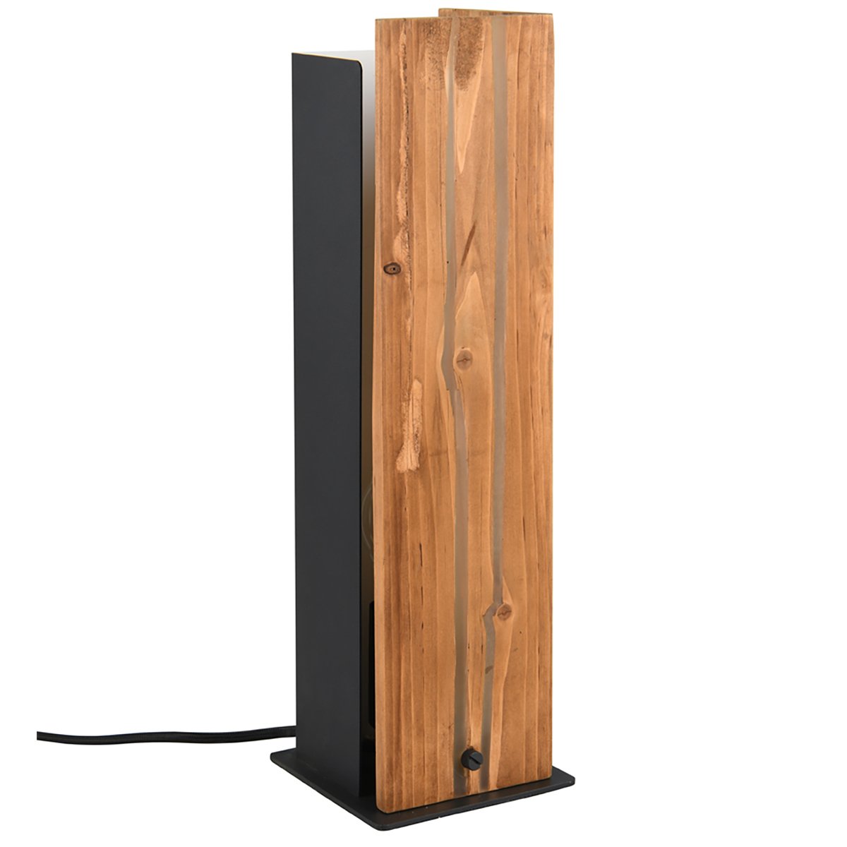 BES LED LED Tafellamp - Trion Nuri - E27 Fitting - Vierkant - Bruin - Metaal