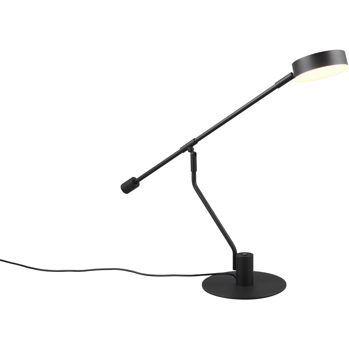 BES LED LED Tafellamp - Trion Duron - 6W - Aanpasbare Kleur - Dimbaar - Rond - Mat Zwart - Metaal