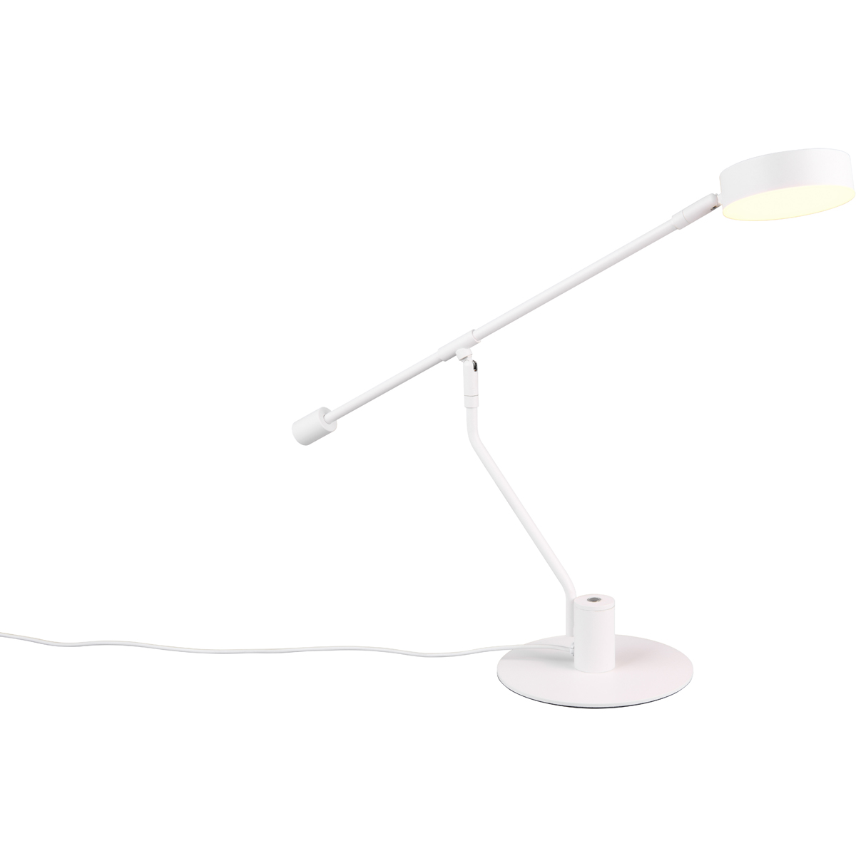 BES LED LED Tafellamp - Trion Duron - 6W - Aanpasbare Kleur - Dimbaar - Rond - Mat Wit - Metaal