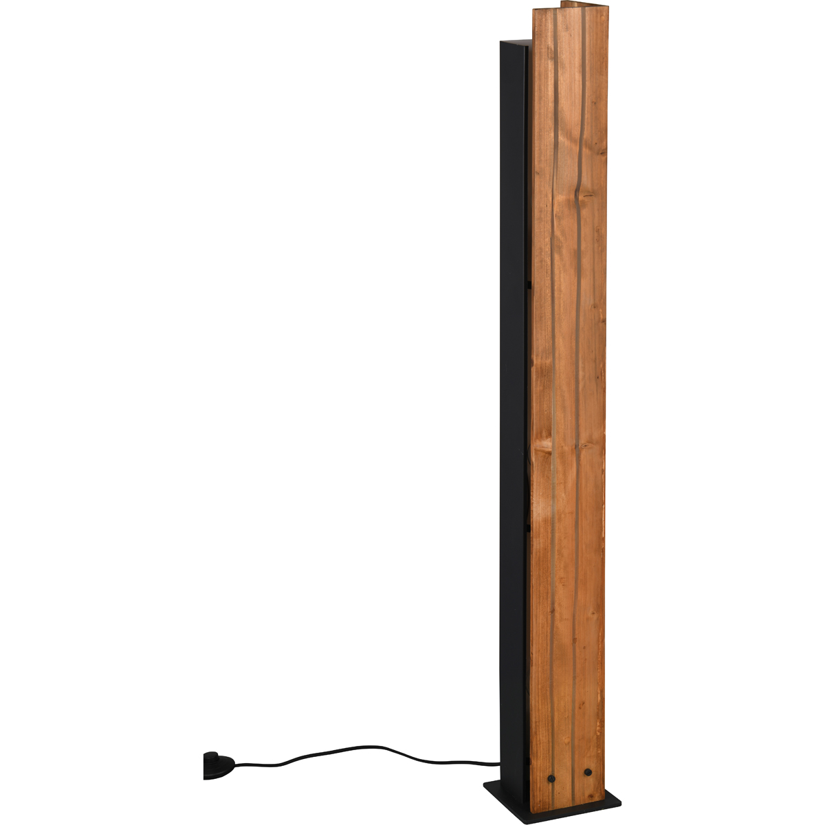 BES LED LED Vloerlamp - Trion Nuri - 3 Lichtpunten - E27 Fitting - Vierkant - Bruin - Metaal