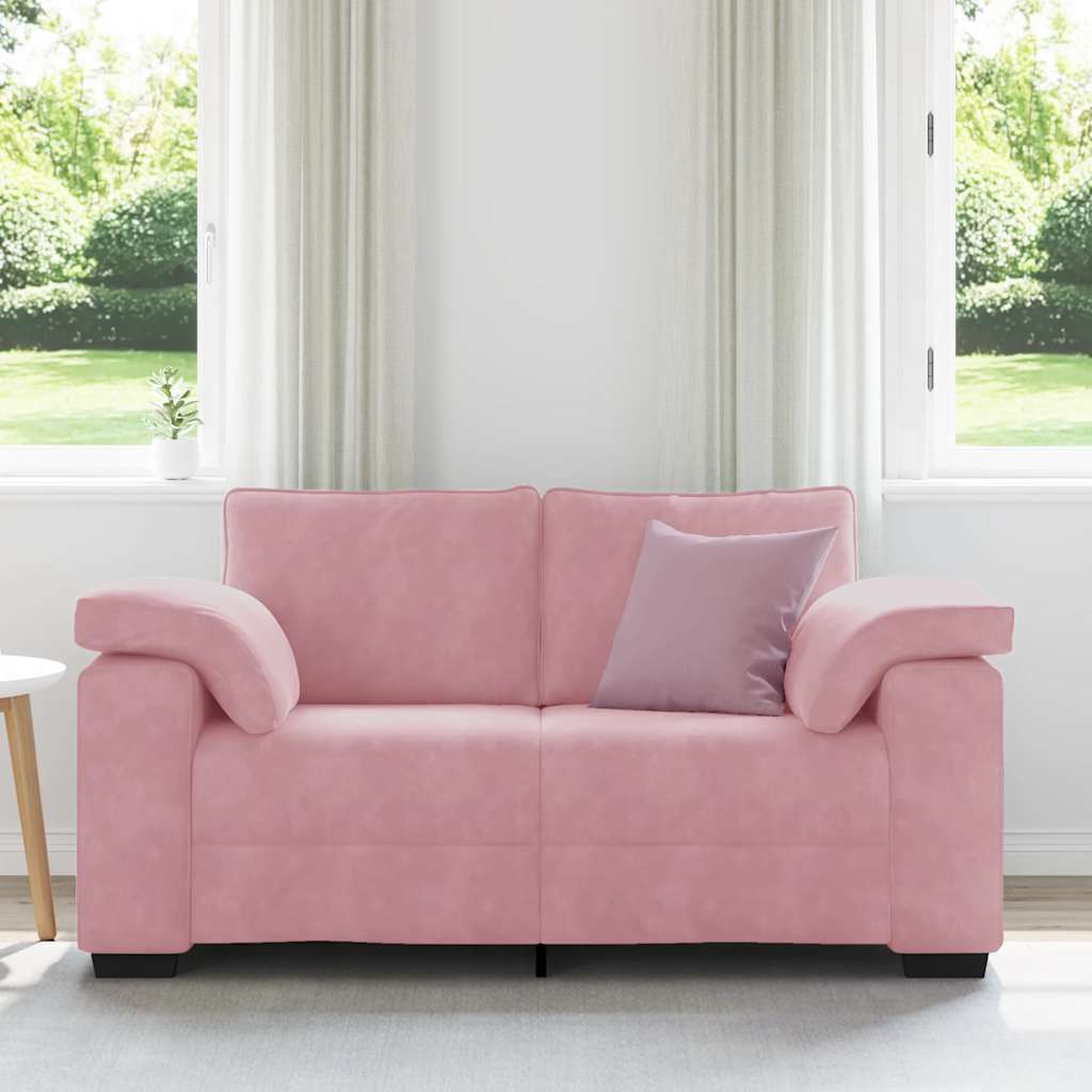 vidaXL Loveseat Sofa Roze 120 cm Fluweel