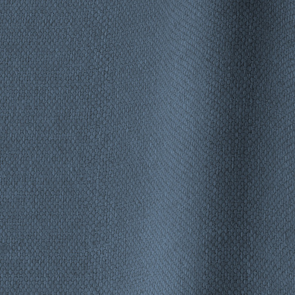 Vadain Luwte gordijn - middernachtblauw met dubbele plooi