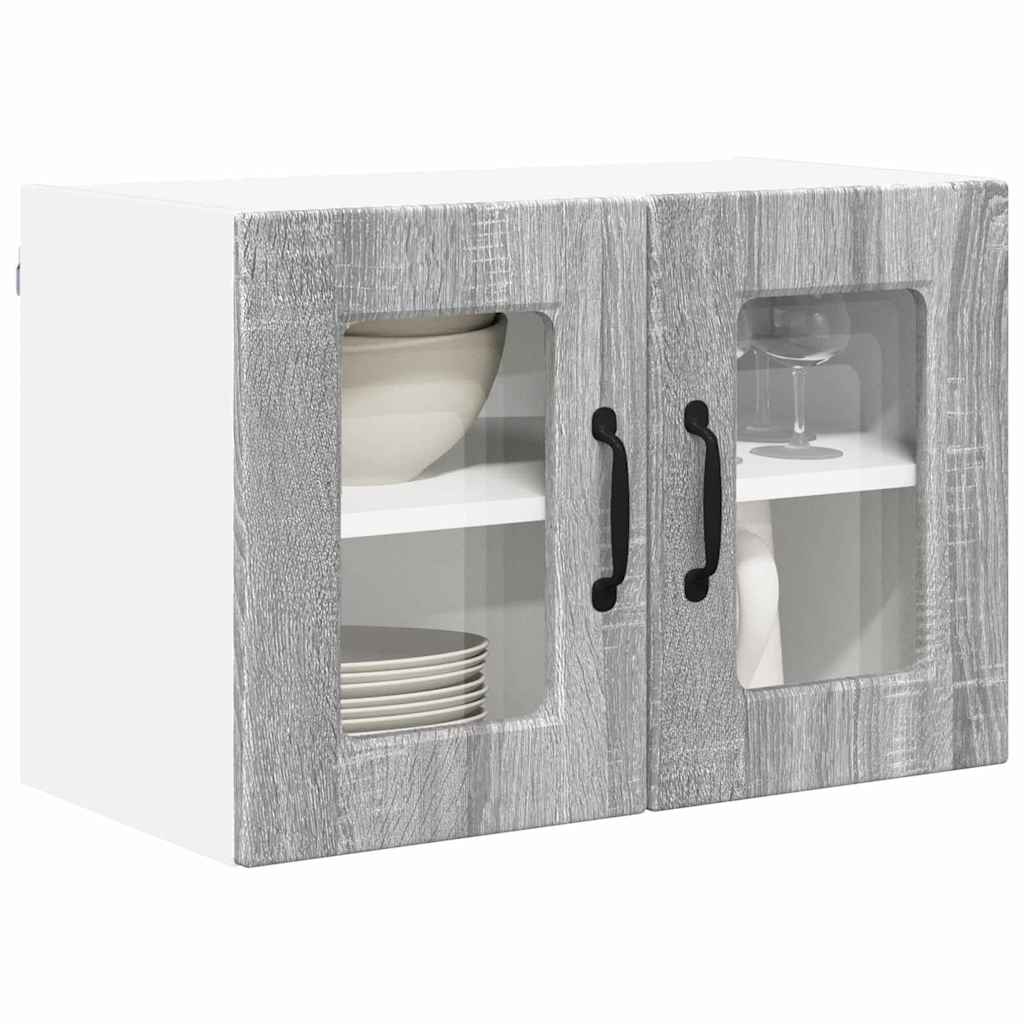vidaXL Keukenkast aan de muur met plank Grijs Sonoma 60 x 31 x 40 cm