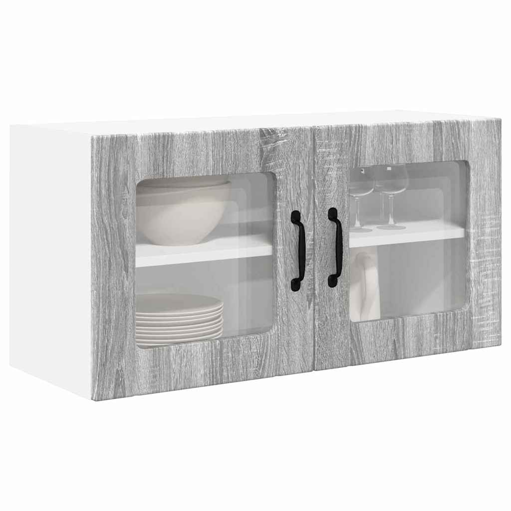 vidaXL Keukenkast aan de muur met plank Grijs Sonoma 80 x 31 x 40 cm