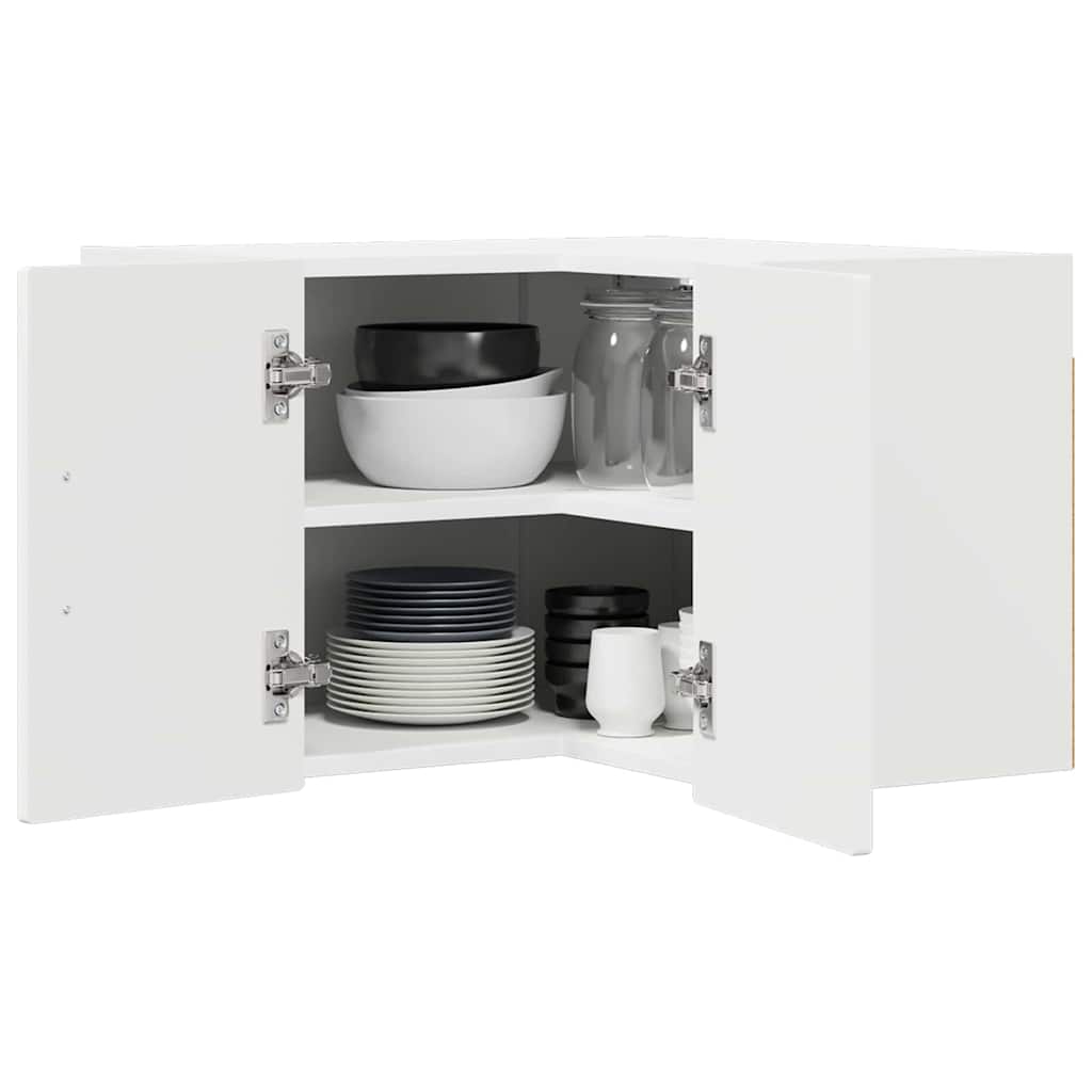 vidaXL Keukenkast aan de muur Wit 57 x 57 x 40 cm Bewerkt hout