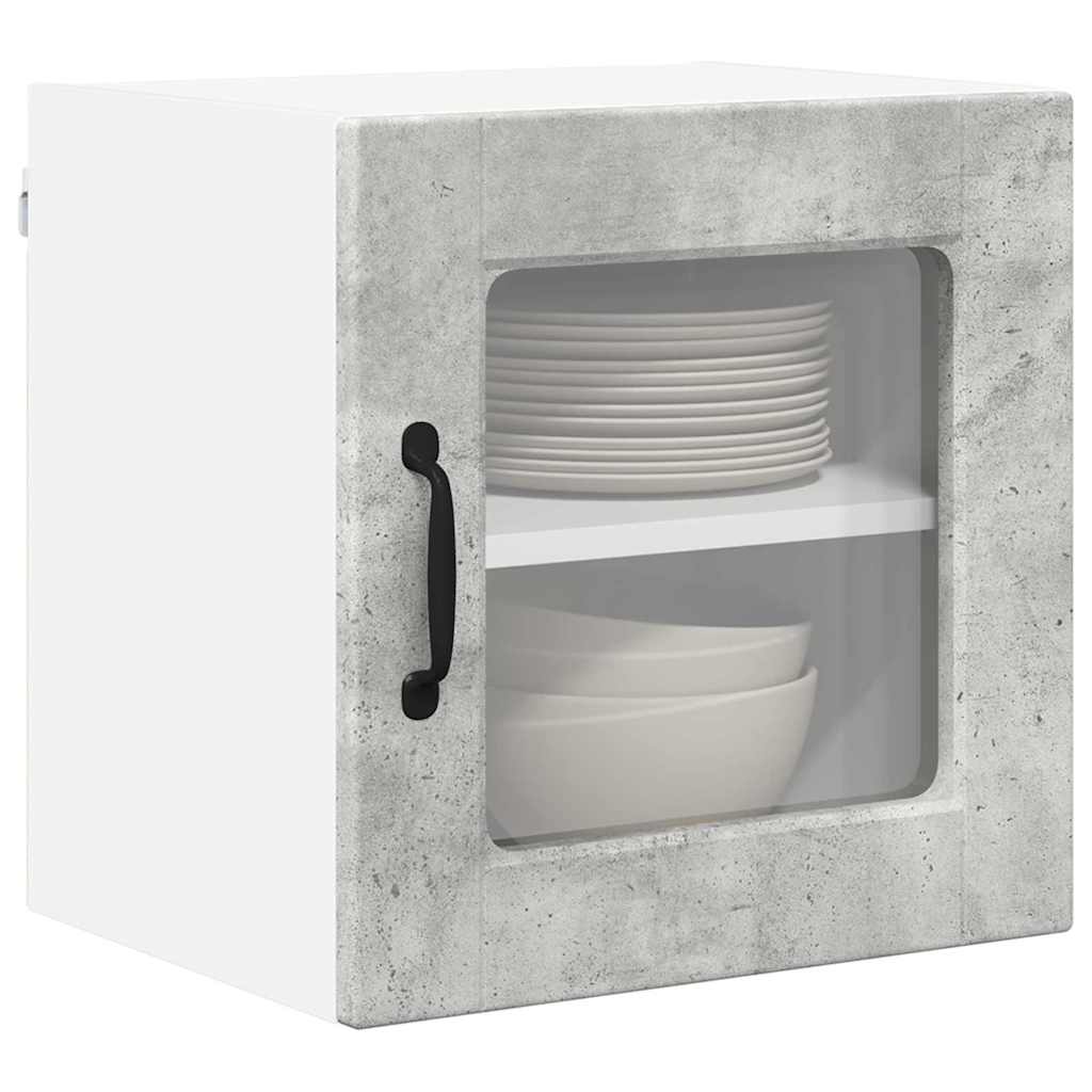 vidaXL Keukenkast aan de muur 2 pcs Beton Grijs 40 x 31 x 40 cm