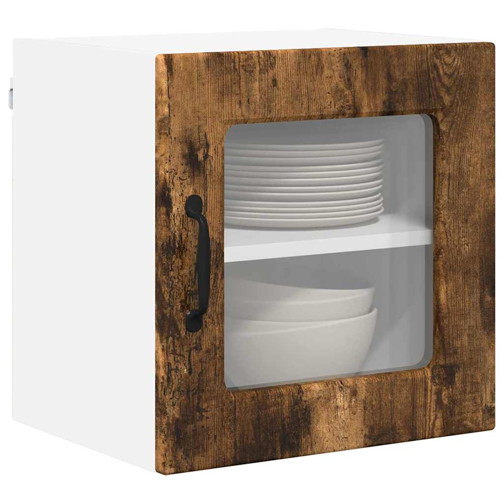 vidaXL Keukenkast aan de muur 2 pcs Gerookt eiken 40 x 31 x 40 cm