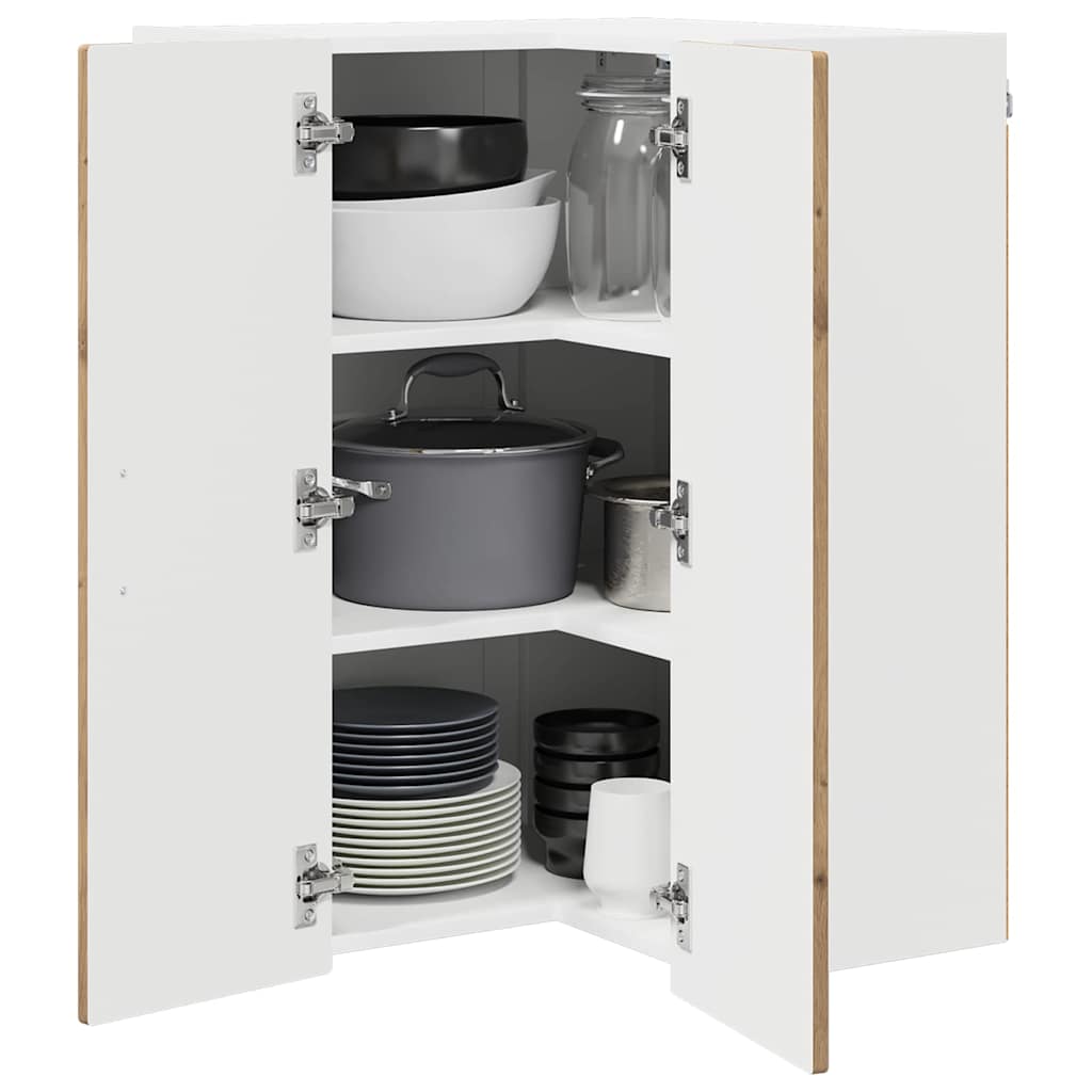 vidaXL Keukenkast aan de muur met plank Artisan Eiken 57 x 57 x 80 cm