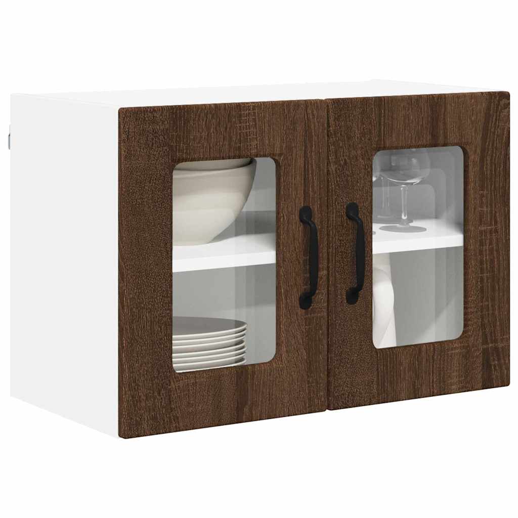 vidaXL Keukenkast aan de muur 2 pcs Bruin Eiken 60 x 31 x 40 cm