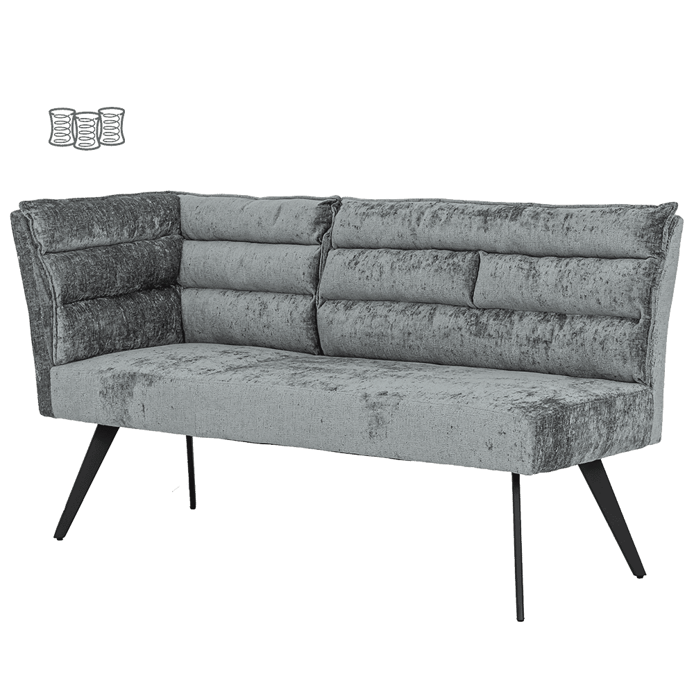 Tower Living Eetkamerbank Rosora Hoek Links, 160cm - Grijs